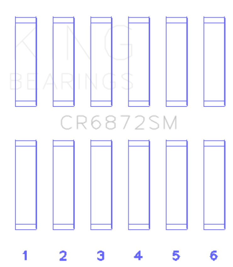 King Toyota 1GR-FE (Size STD) Connecting Rod Bearing Set
