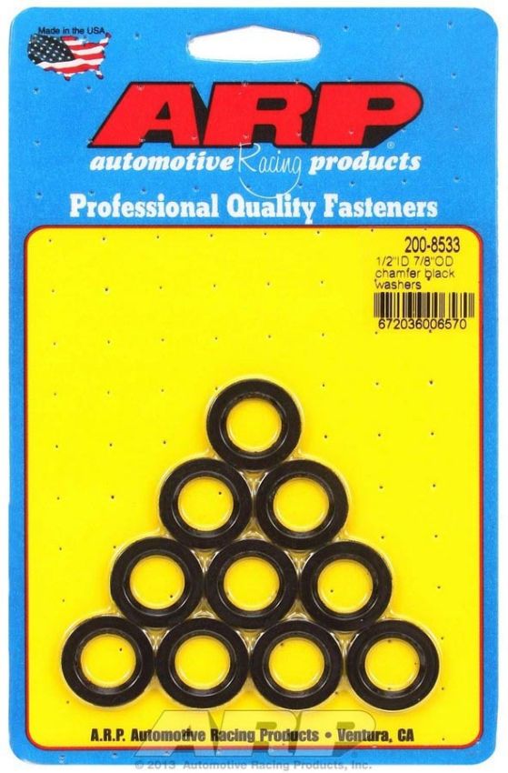 ARP ARP200-8533 Black Washers - 1/2 ID x 7/8 OD (10)