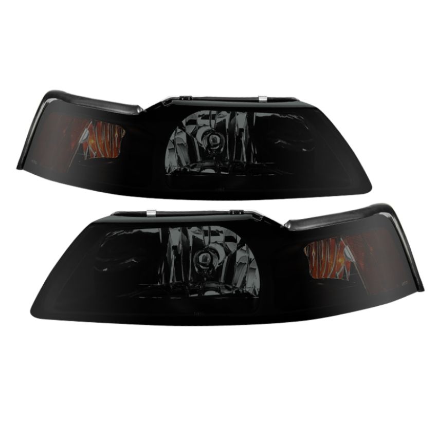 SPYDER 9030345 Xtune Ford MUStang 99-04 OEM Amber Headlights Black Smoked HD-JH-FM99-AM-BSM