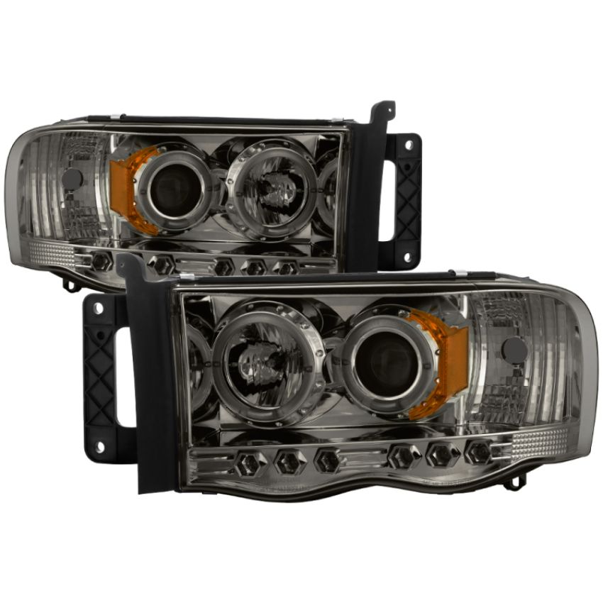 SPYDER 5009999 Projector Headlights - LED Halo - Smoke