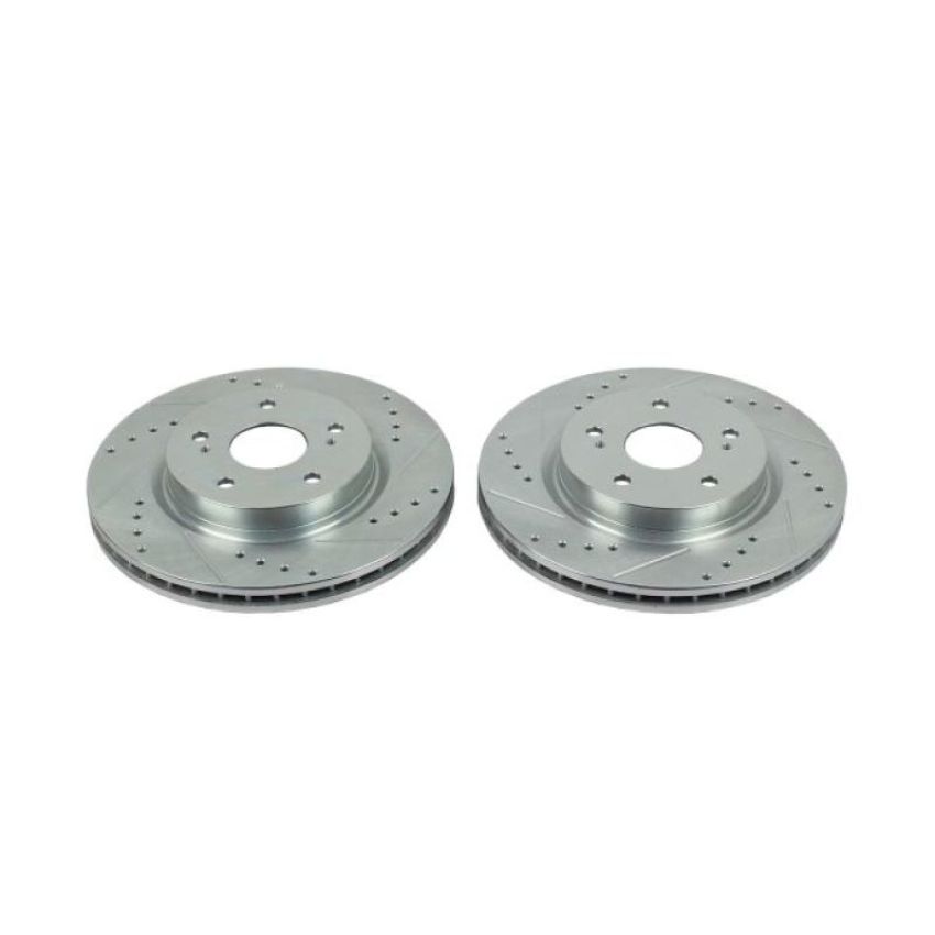 PowerStop JBR1503XPR PowerStop Evolution Performance Drilled, Slotted & Plated Brake Rotor Pair