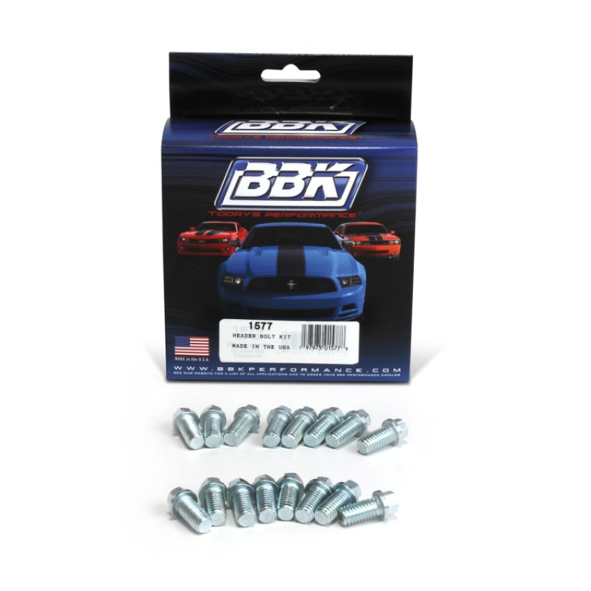 BBK Performance Parts 1577 Exhaust Header Bolt Kit 3/8 -16 x 3/4 Inch 16 Pieces