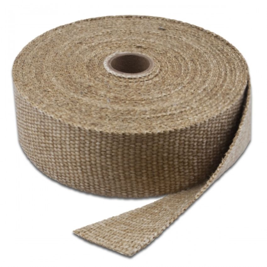 Exhaust Wrap 15 Foot x 1 Inch Natural Color Up To 2000 Degree F Short Roll Thermo Tec