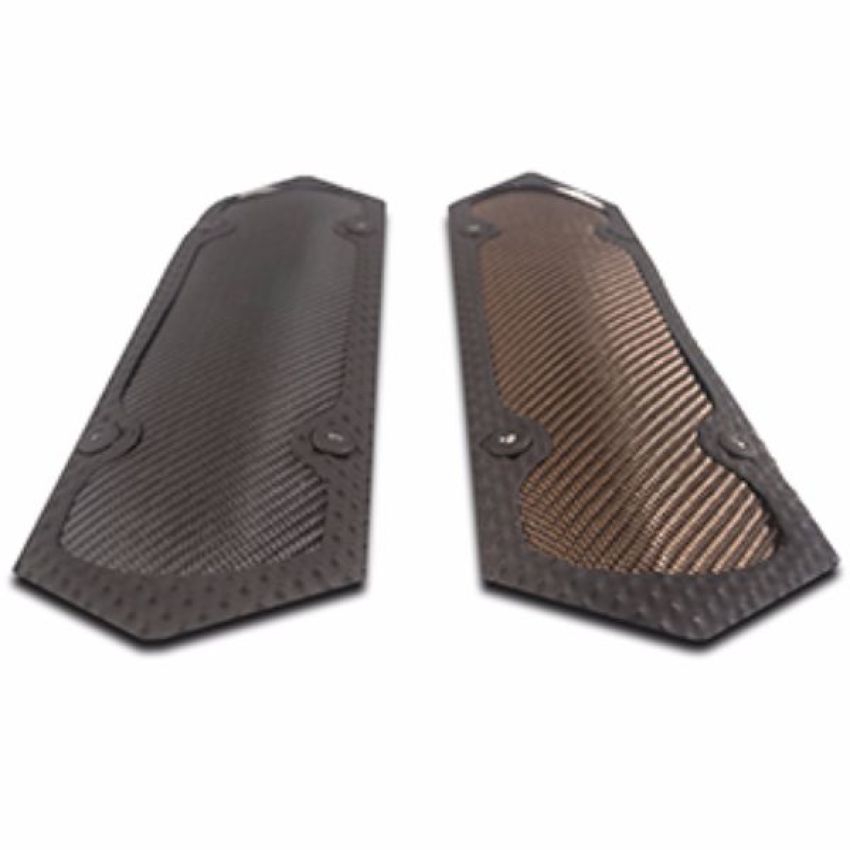 Motorcycle Exhaust Heat Shield 3.75 Inch x 5.75 Inch Long W/Clamps Richochet Black Thermo Tec