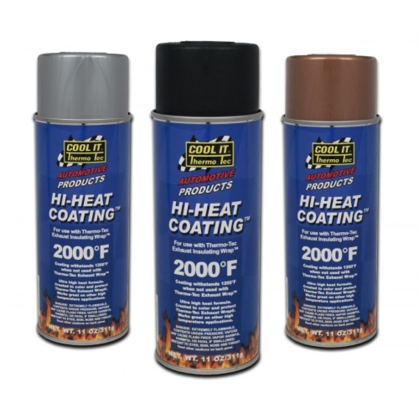 Hi Heat Wrap Spray Coating 11oz Black Thermo Tec