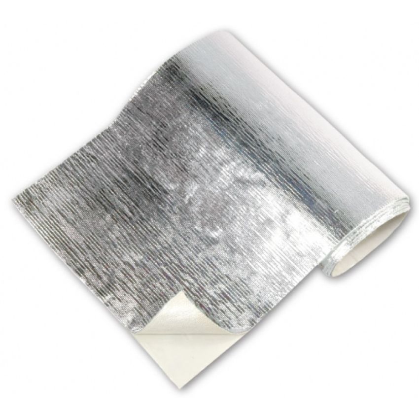 Heat Barrier 12 Inch x 24 Inch Up to 2000 Degree F Silver Adhesive Backed Thermo Tec