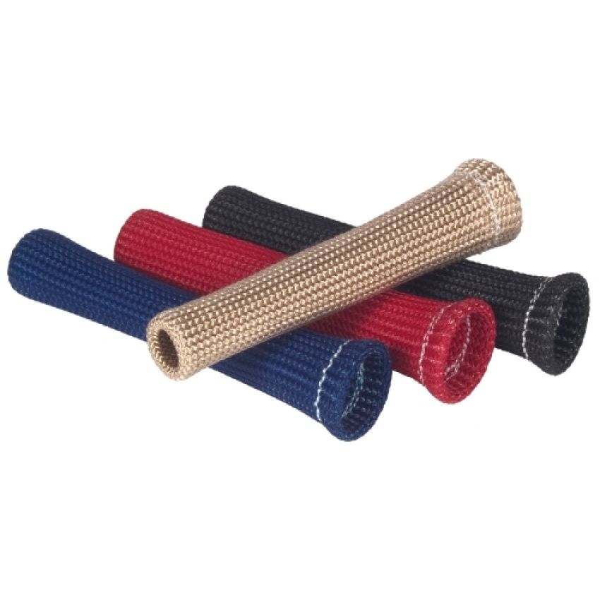 Plug Wire Sleeve Braided 6 x .375 Inch Up to 750 Degree F Red 4 Pack Thermo Tec
