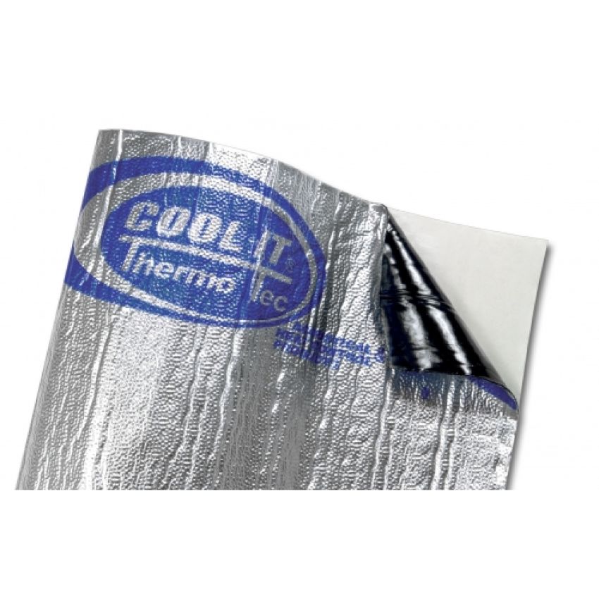 Suppressor Heat and Sound Film 12 Inch x 12 Inch Silver Up to 2000 Degree F 2 PC Thermo Tec