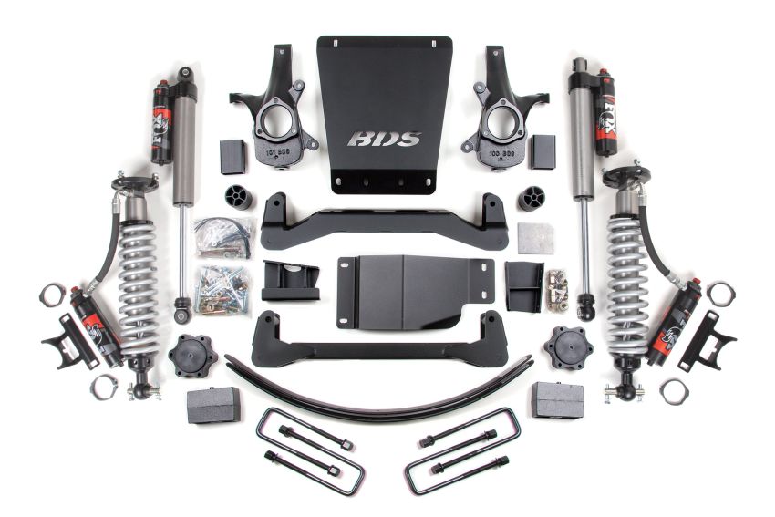 2007-2013 GM 1500 4wd 6 Inch Suspension Lift Kit 5.5 Inch Rear Leaf Spring 2.5 PES C/O Front 2.5 PES P/B Rear BDS Suspension