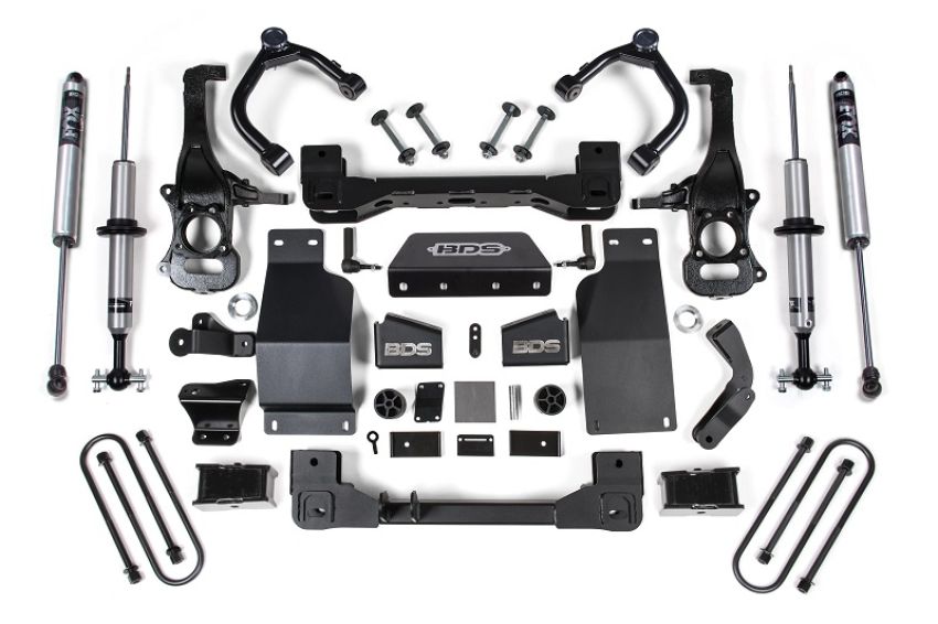 25-Up Silverado/Sierra 1500 4WD 4 Inch Suspension Lift Kit 3.0 Diesel / 2.7 Gas 3 Inch Rear Block Spacer Front NX2 Rear