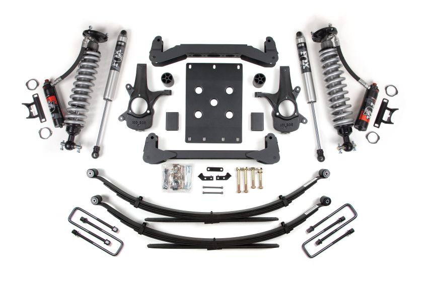 4 Inch Lift Kit FOX 2.0 Performance Elite 5 Inch Leaf Springs Coil-Over 07-13 Silverado/Sierra 1500 2WD BDS Suspension