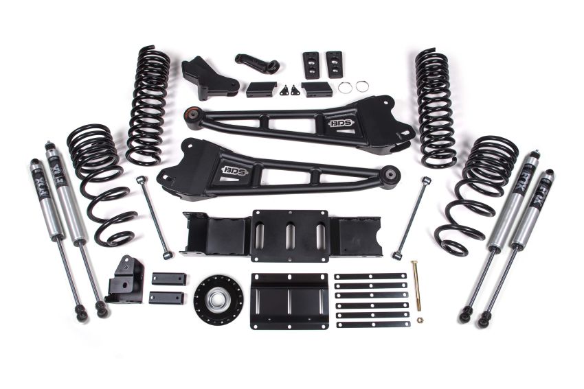 2025 Ram 2500 4WD (Diesel) 6 Inch Radius Arm Suspension Lift Kit, 4.5 Inch Rear Lift, Coil Spring - Fox 2.0 IFP PS Shocks BDS Suspension