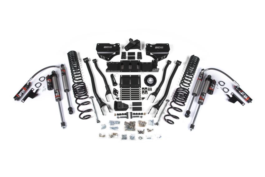 2025 Ram 2500 4WD (Diesel) 6 Inch 4-Link Suspension Lift Kit, 4.5 Inch Rear Lift, Coil Spring - Fox 2.5 PES Shocks BDS Suspension
