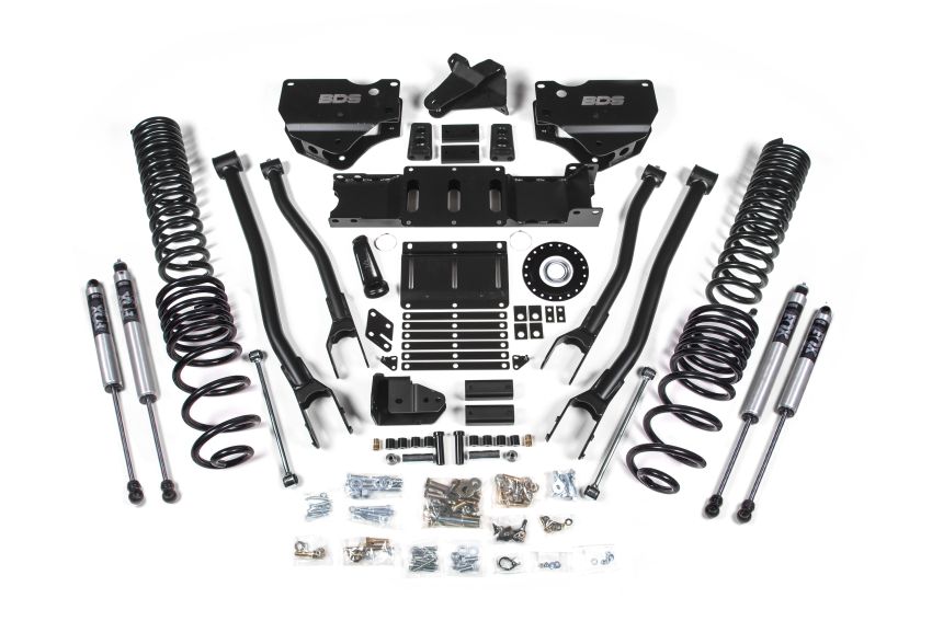 2025 Ram 2500 4WD (Diesel) 6 Inch 4-Link Suspension Lift Kit, 4.5 Inch Rear Lift, Coil Spring - Fox 2.0 IFP PS Shocks BDS Suspension