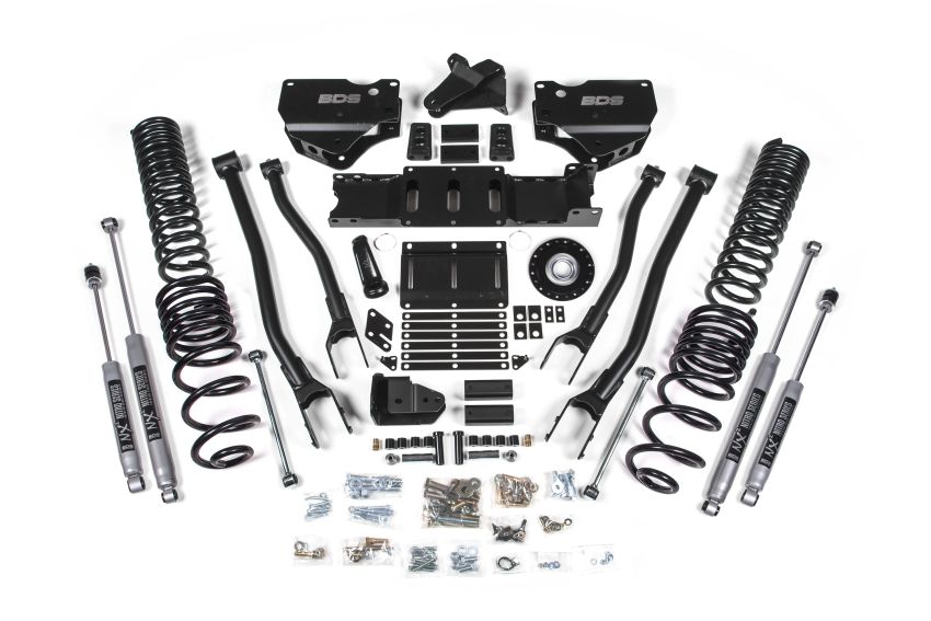 2025 Ram 2500 4WD (Diesel) 6 Inch 4-Link Suspension Lift Kit, 4.5 Inch Rear Lift, Coil Spring - NX2 Shocks BDS Suspension