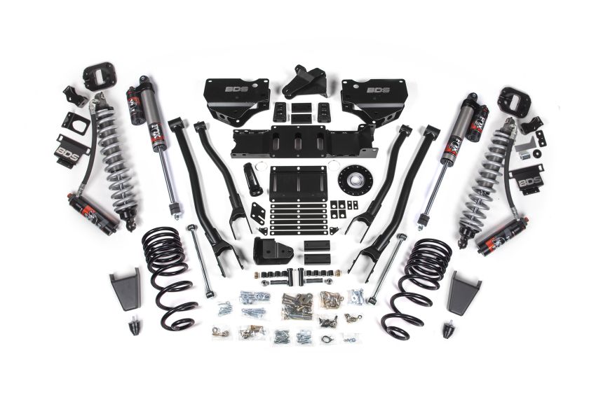 2025 Ram 2500 4WD (Diesel) 6 Inch 4-Link Suspension Lift Kit, 4.5 Inch Rear Lift, Coil Spring - Fox 2.5 PES C/O, Fox 2.5 PES Shocks BDS Suspension