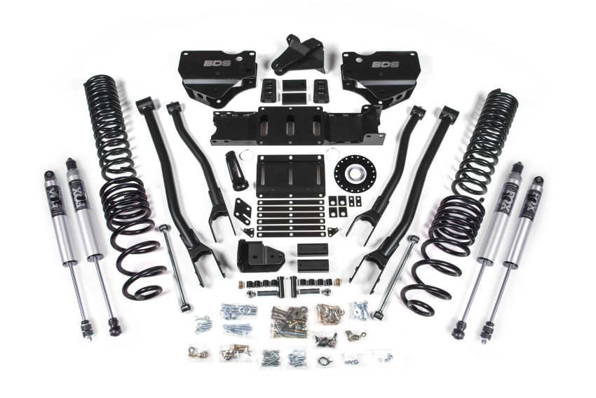 2025 Ram 2500 4WD (Diesel) 6 Inch 4-Link Suspension Lift Kit, 4.5 Inch Rear Lift, Coil Spring - Fox 2.5 IFP PS Shocks BDS Suspension