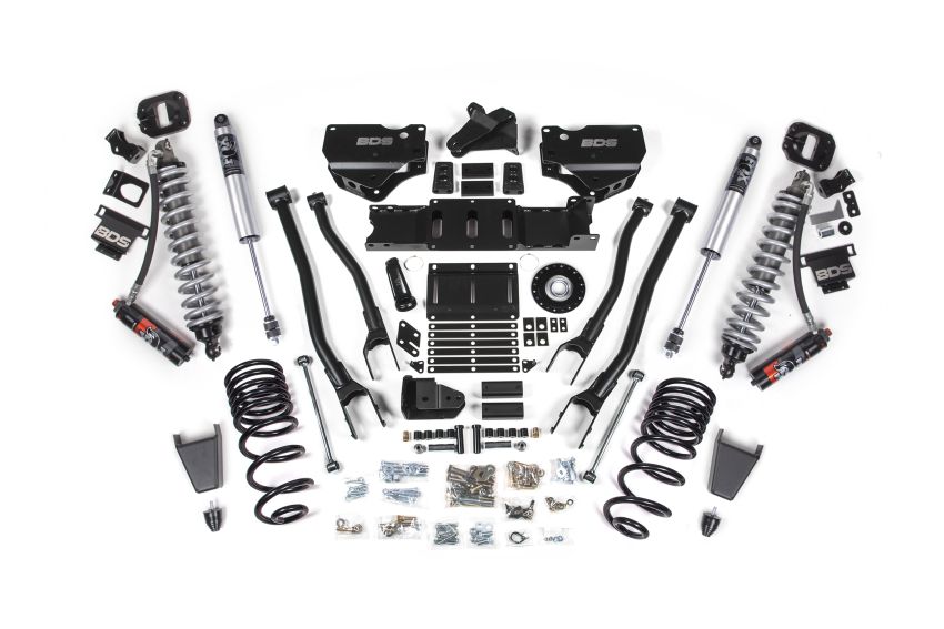 2025 Ram 2500 4WD (Diesel) 4 Inch 4-Link Suspension Lift Kit W/ Indexing Ring, 2.5 Inch Rear Lift, Coil Spring - Fox 2.5 PES C/O, Fox 2.5 IFP PS Shocks BDS Suspension