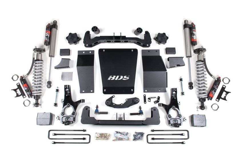 6 Inch Lift Kit FOX 2.5 Performance Elite Block Lift Coil-Over Aluminum/Stamped Steel 14-18 Silverado/Sierra 1500 4WD BDS Suspension