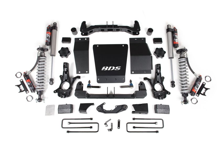 4 Inch Lift Kit FOX 2.5 Performance Elite Block Kit Aluminum/Stamped Steel Coil-Over 14-18 Silverado/Sierra 1500 4WD