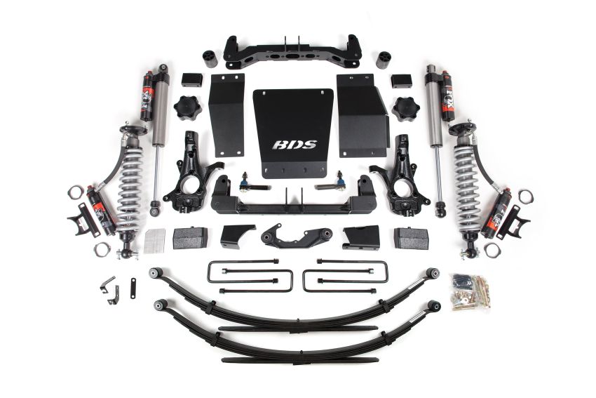 4 Inch Lift Kit FOX 2.5 Performance Elite Leaf Springs Cast Steel Coil-Over 14-18 Silverado/Sierra 1500 4WD