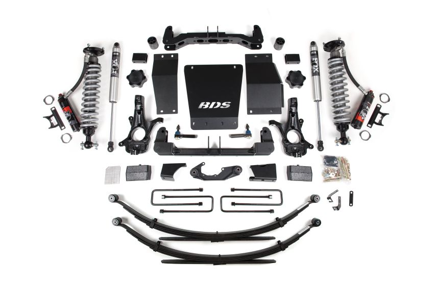 4 Inch Lift Kit FOX 2.0 Performance Leaf Springs Aluminum/Stamped Steel Coil-Over 14-18 Silverado/Sierra 1500 4WD