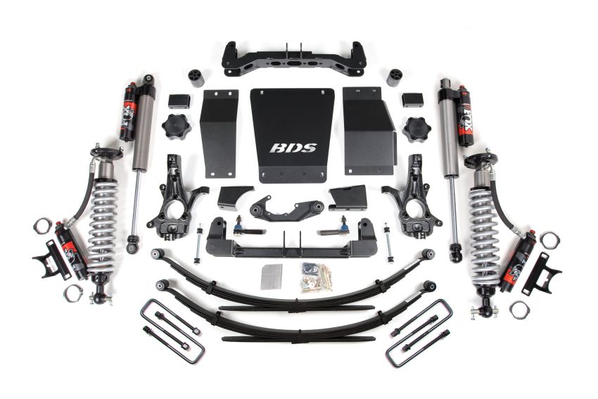 6 Inch Lift Kit FOX 2.5 Performance Elite Leaf Springs Coil-Over Cast Steel 14-18 Silverado/Sierra 1500 4WD BDS Suspension