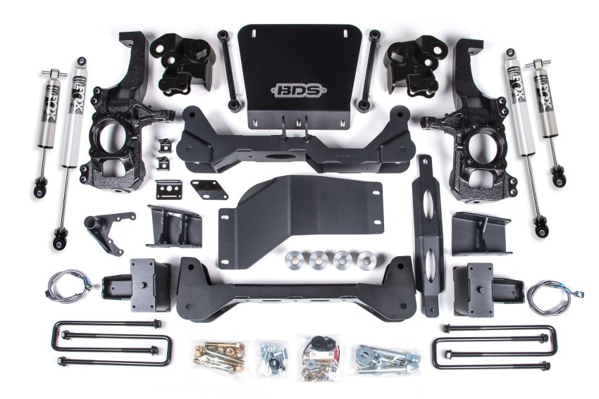 20-24 GM 2500HD/3500HD 4wd 5 Inch Suspension Lift System, 4.5 Inch Rear Lift, Block, w/o overload Fox 2.5 HTO BDS Suspension