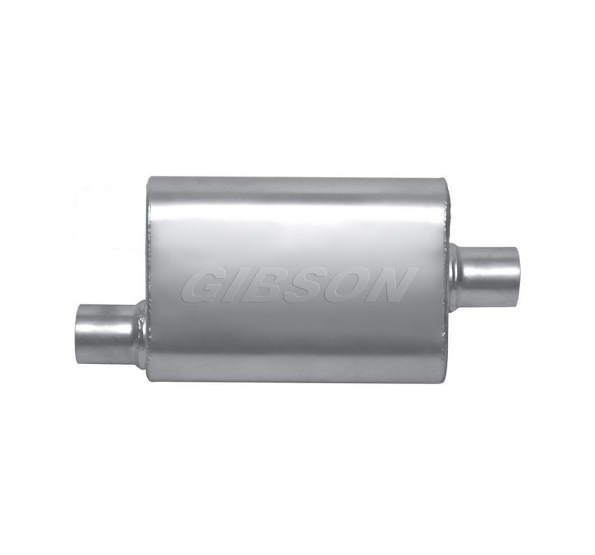 Gibson Performance Exhaust BM0101 MWA Offset/Center Oval Muffler; Stainless