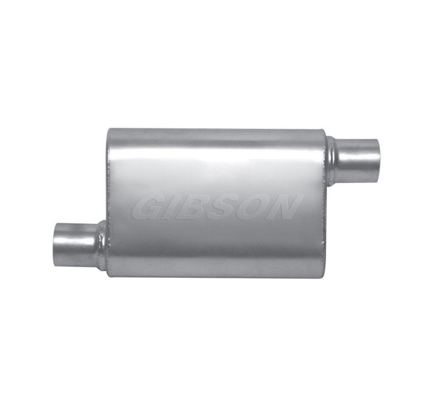 Gibson Performance Exhaust BM0103 MWA Offset/Offset Oval Muffler; Stainless