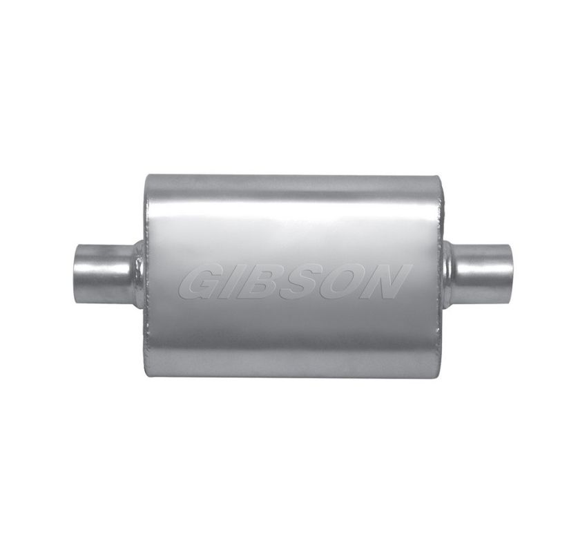 Gibson Performance Exhaust BM0108 MWA Center/Center Oval Muffler; Stainless