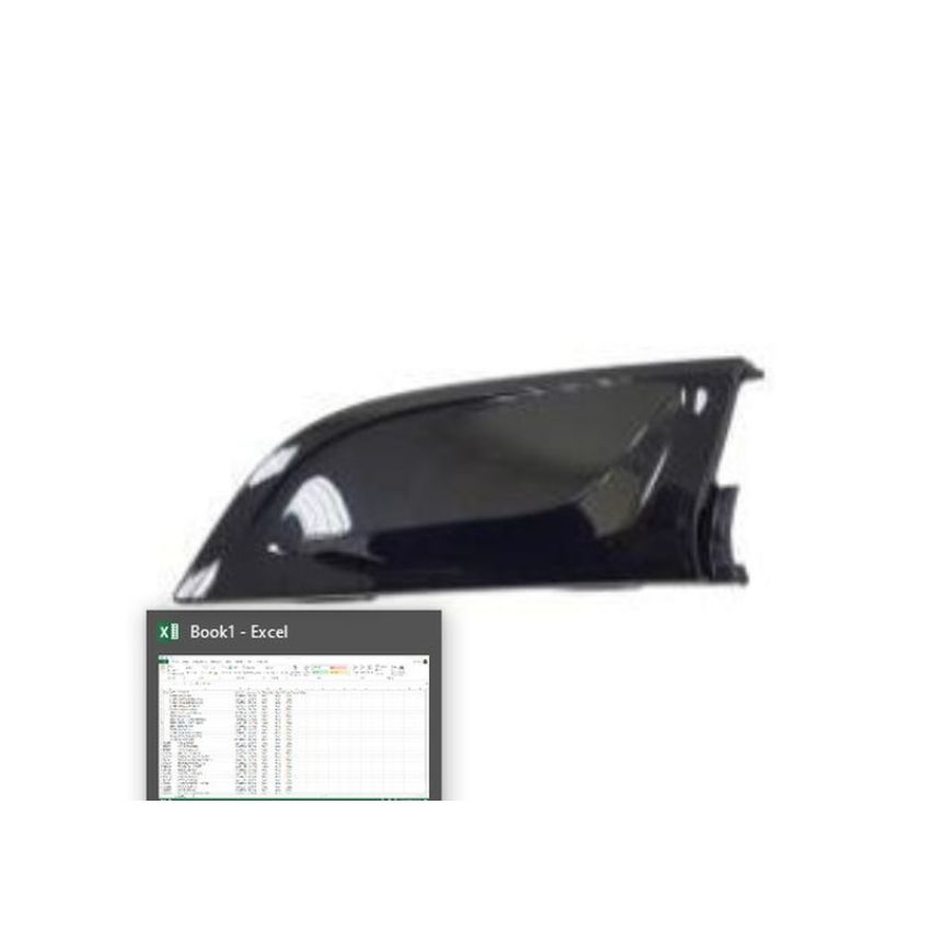 LH FRONT BUMPER INSERT G20; SEDAN; W/O PARK DISTANCE CONTROL; UPPER TRIM BMW M340I 20-C