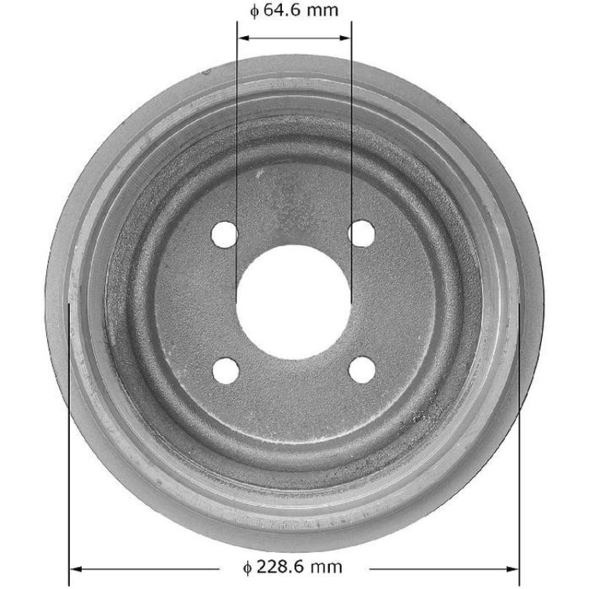 BENDIX DRUM & ROTORS PDR0371 BENDIX Brake Drum