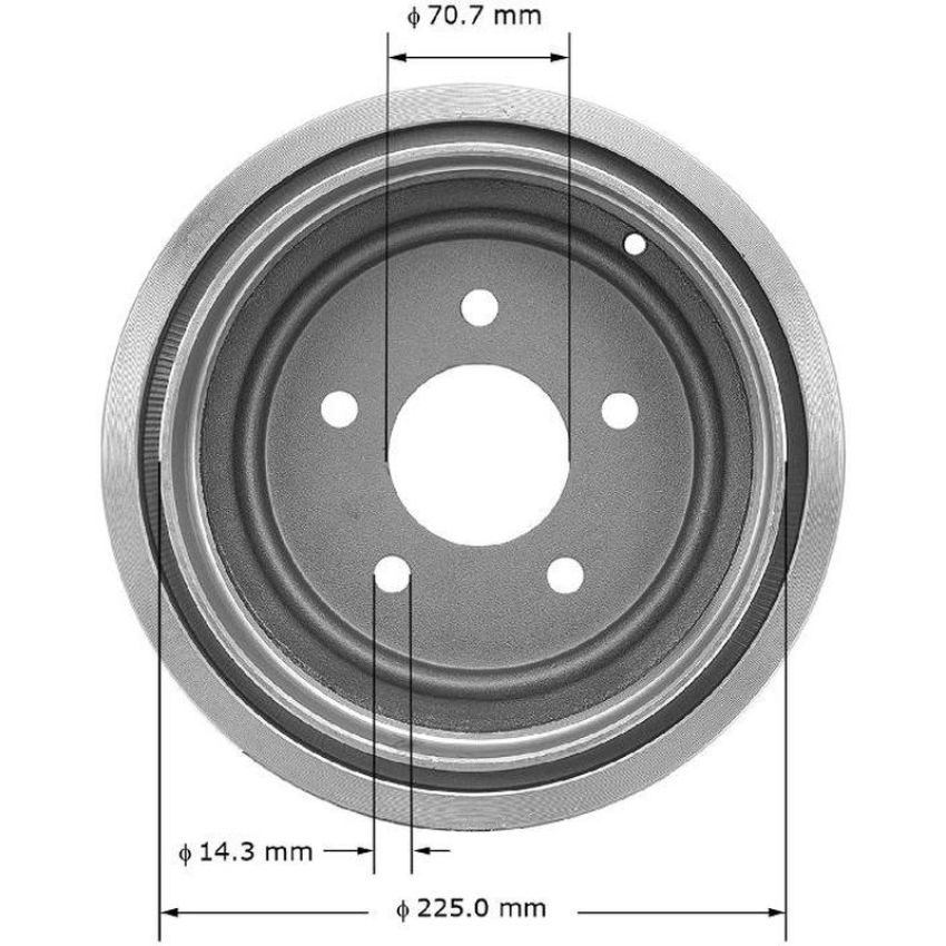 BENDIX DRUM & ROTORS PDR0451 BENDIX Brake Drum