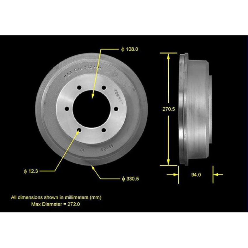 BENDIX DRUM & ROTORS PDR0709 BENDIX Brake Drum