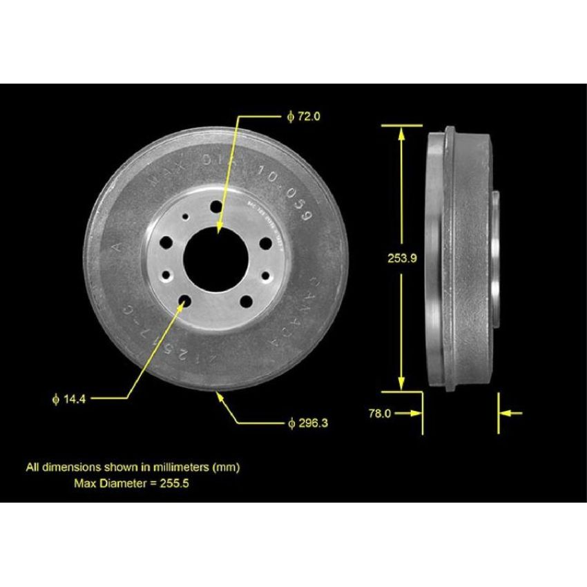 BENDIX DRUM & ROTORS PDR0735 BENDIX Brake Drum