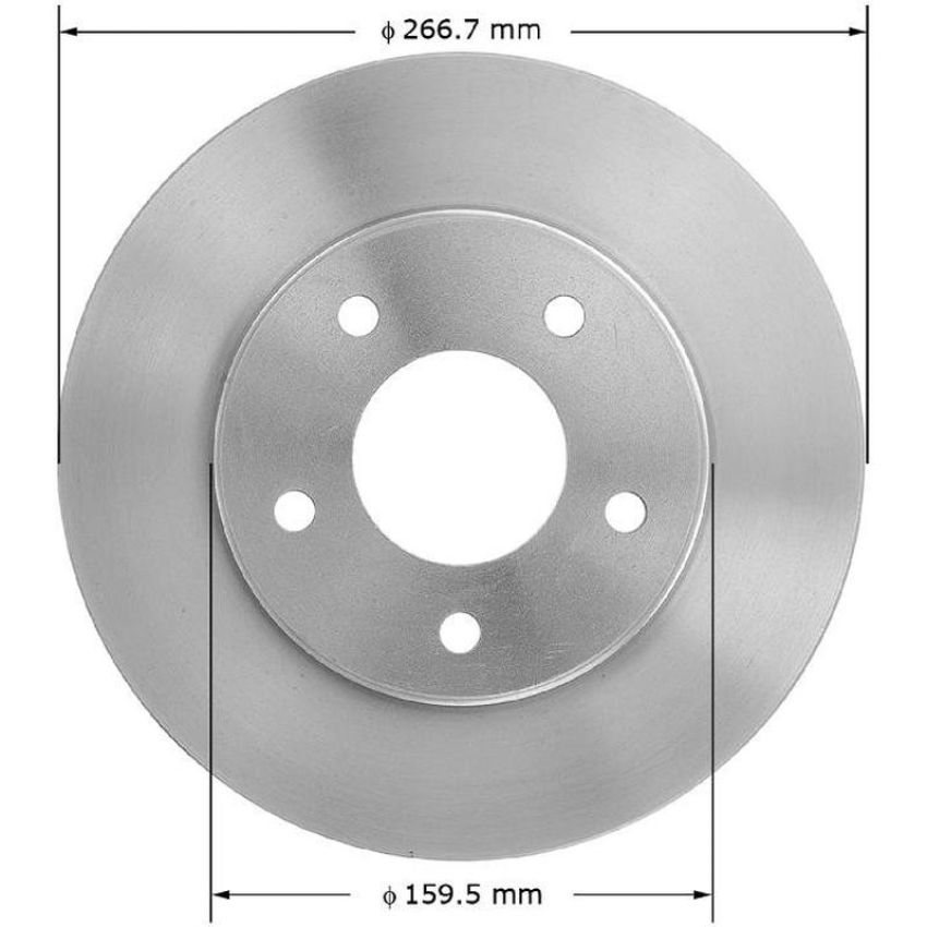 BENDIX DRUM & ROTORS PRT1400 BENDIX Disc Brake Rotor
