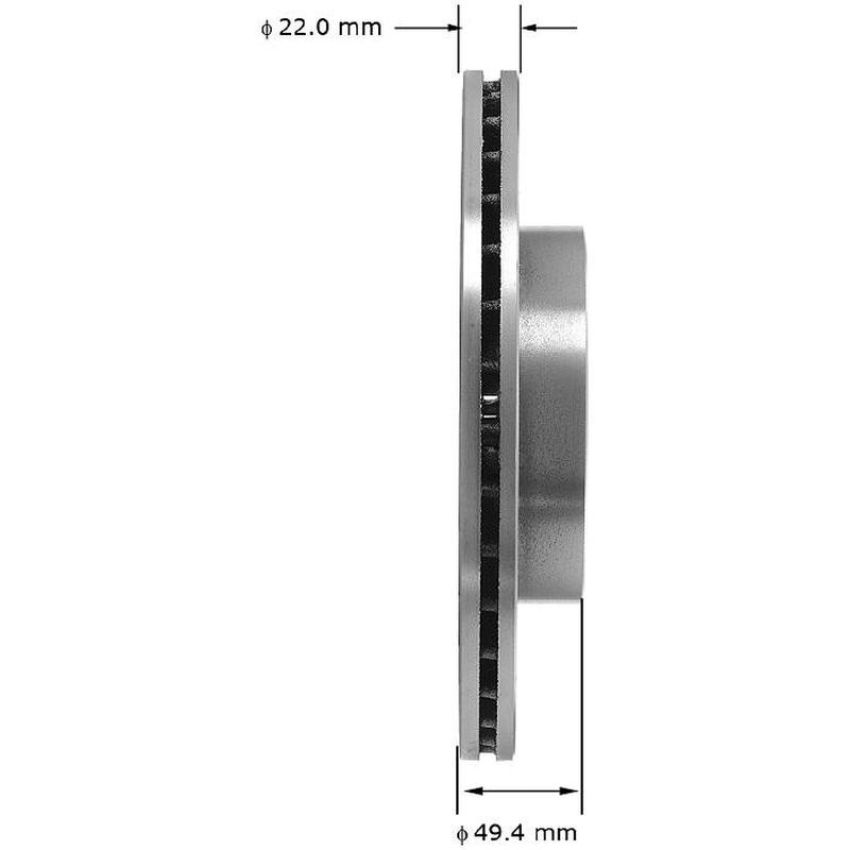 BENDIX DRUM & ROTORS PRT1441 BENDIX Disc Brake Rotor