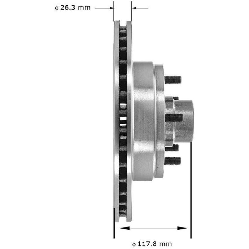 BENDIX DRUM & ROTORS PRT1464 BENDIX Disc Brake Rotor and Hub Assembly