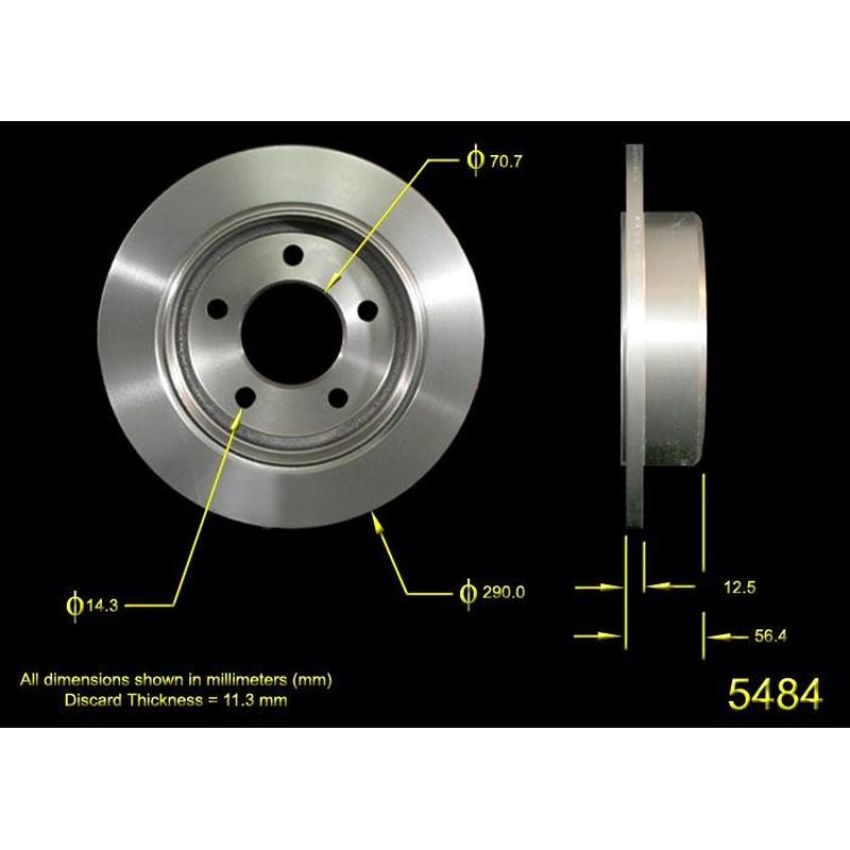 BENDIX DRUM & ROTORS PRT1547 BENDIX Disc Brake Rotor