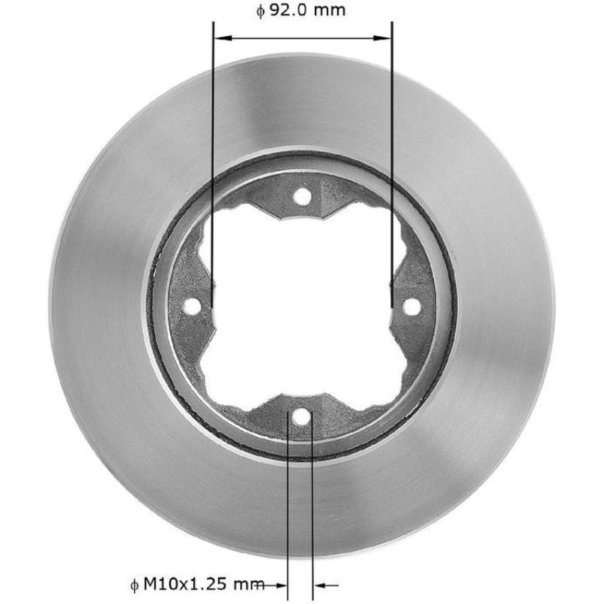 BENDIX DRUM & ROTORS PRT1586 BENDIX Disc Brake Rotor