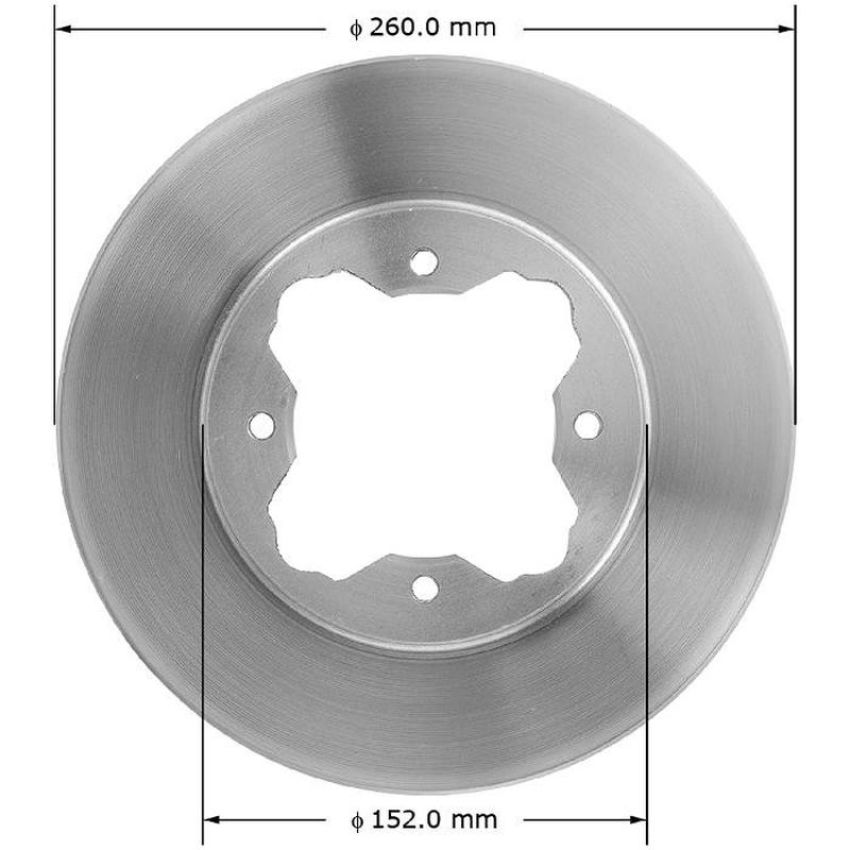 BENDIX DRUM & ROTORS PRT1586 BENDIX Disc Brake Rotor