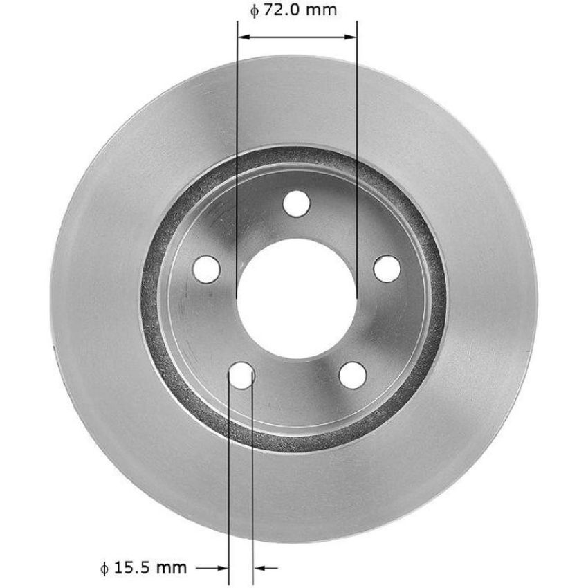 BENDIX DRUM & ROTORS PRT1602FC BENDIX Disc Brake Rotor