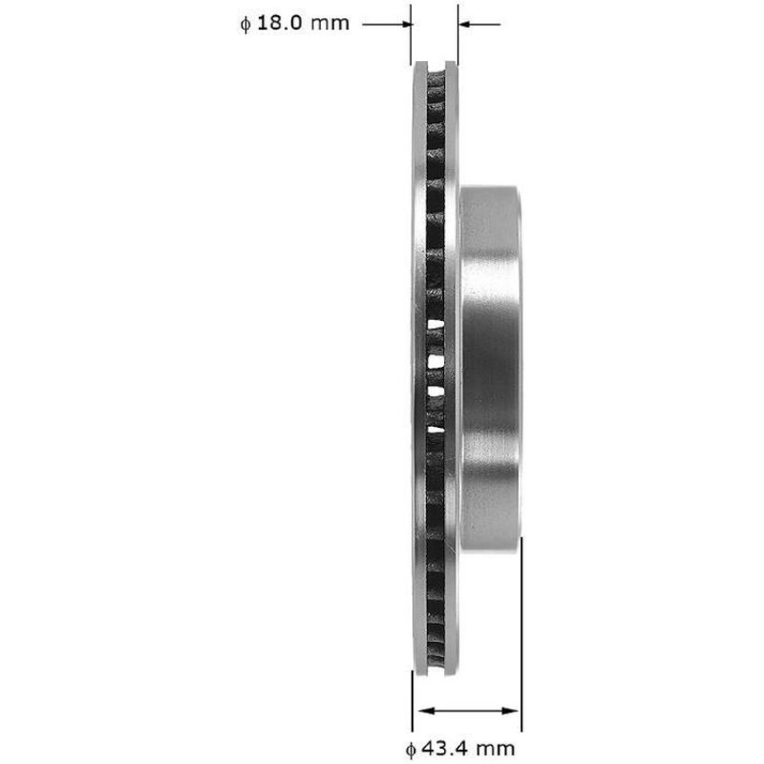 BENDIX DRUM & ROTORS PRT1604 BENDIX Disc Brake Rotor