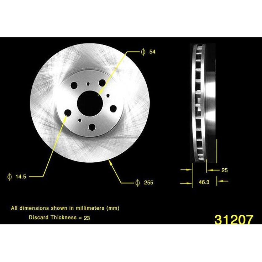 BENDIX DRUM & ROTORS PRT1739 BENDIX Disc Brake Rotor