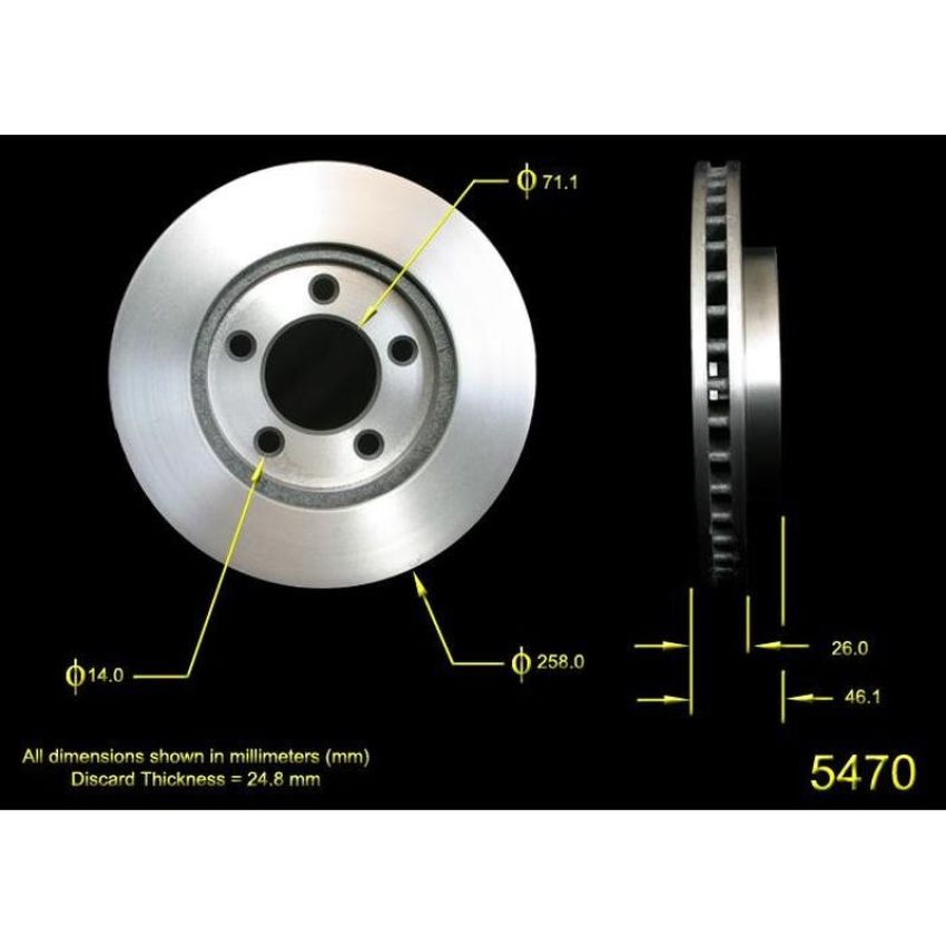 BENDIX DRUM & ROTORS PRT1741 BENDIX Disc Brake Rotor