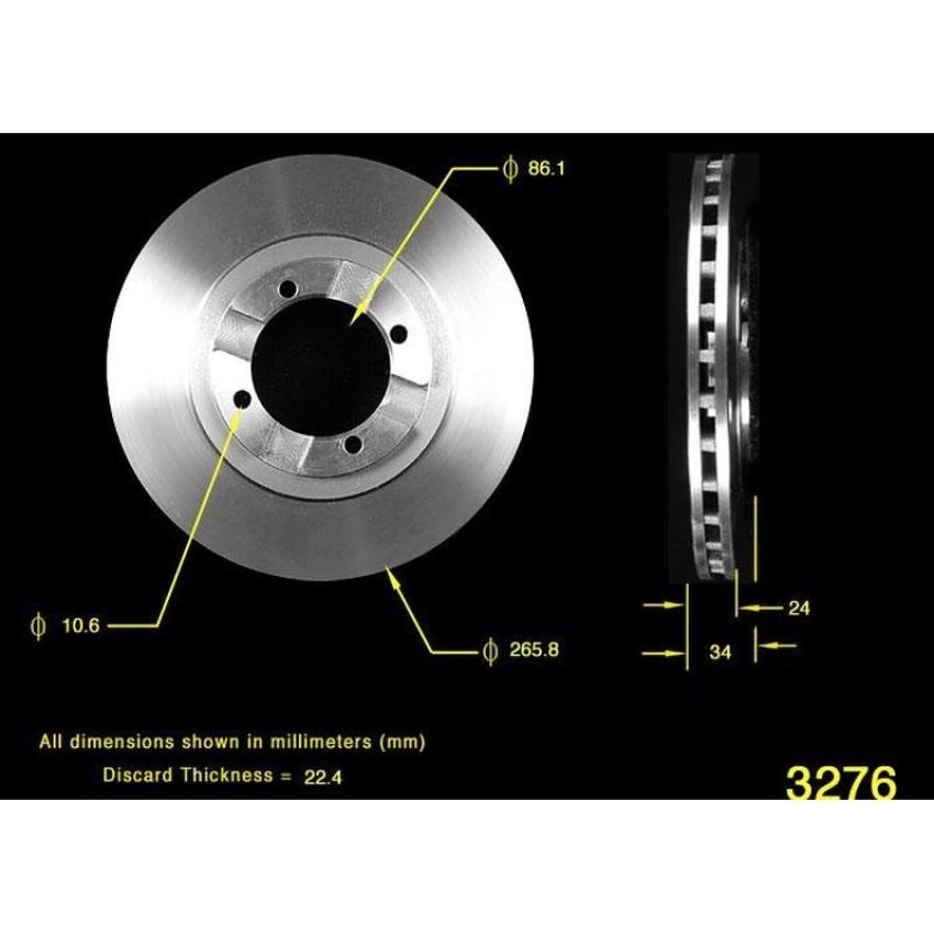 BENDIX DRUM & ROTORS PRT1750 BENDIX Disc Brake Rotor