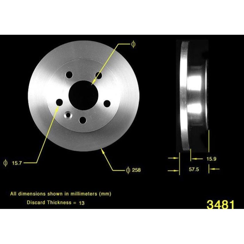 BENDIX DRUM & ROTORS PRT1751 BENDIX Disc Brake Rotor