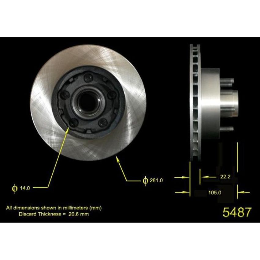 BENDIX DRUM & ROTORS PRT1758 BENDIX Disc Brake Rotor and Hub Assembly