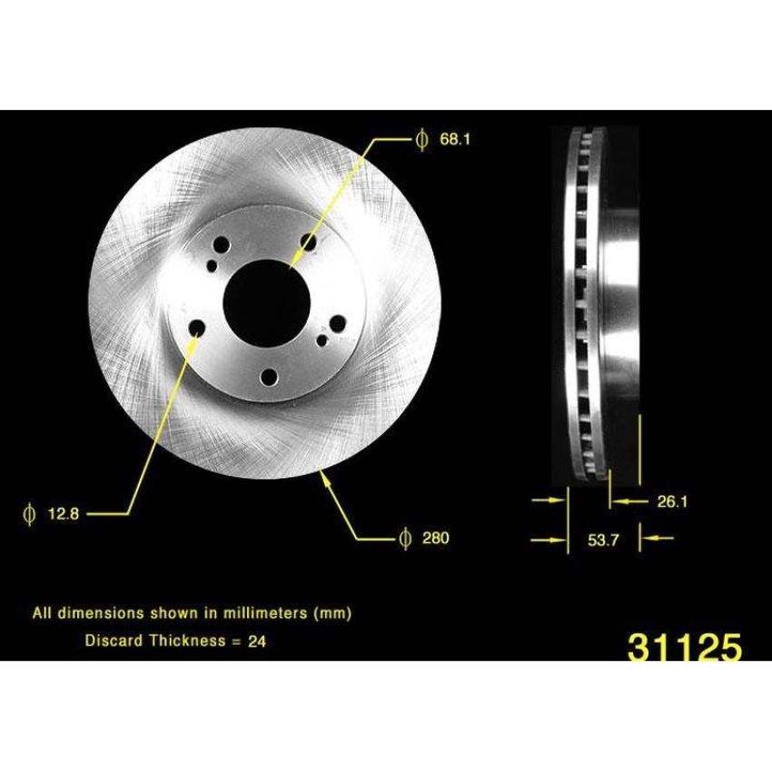 BENDIX DRUM & ROTORS PRT1759 BENDIX Disc Brake Rotor